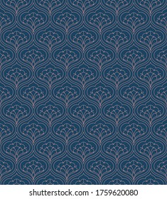 Elegante Patrón de incandescencia del vector floral Damask de Damask. Ilustración Decorativa De Flores. Resumen De Fondo Art Déco.