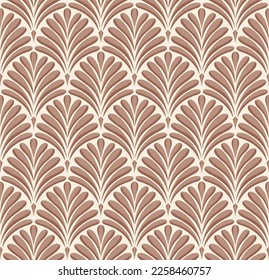 Elegant Damask Floral Vector Seamless Pattern. Decorative Flower Illustration. Abstract Art Deco Background.