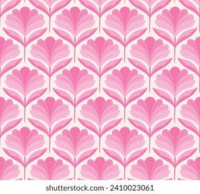 Elegant Damask Floral Vector Seamless Pattern. Decorative Flower Illustration. Abstract Art Deco Background.