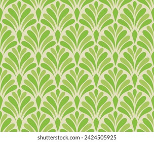 Elegant Damask Floral Vector Seamless Pattern. Decorative Flower Illustration. Abstract Art Deco Background.