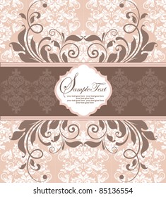 ELEGANT DAMASK INVITATION CARD
