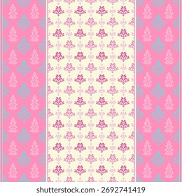 Elegante Damask Ornamental Sem Costura Padrões