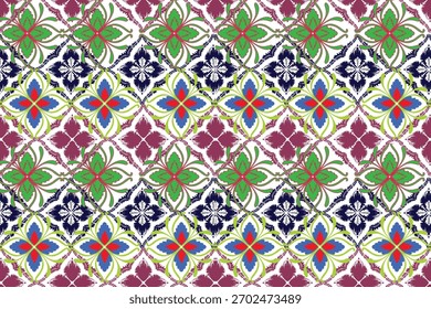 Elegante patrón de damasco con adornos florales clásicos y motivos simétricos. Ideal para la impresión textil, Fondo de pantalla, embalaje y diseño decorativo de lujo.