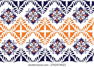 Elegante patrón de damasco con adornos florales clásicos y motivos simétricos. Ideal para la impresión textil, Fondo de pantalla, embalaje y diseño decorativo de lujo.