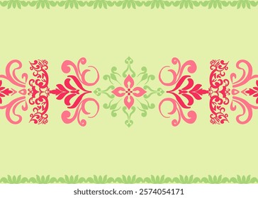 Elegant Damask pattern, perfect for classic textile design. vector illustration