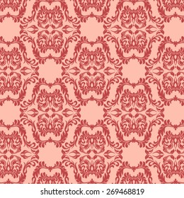 Elegant damask pattern - vector illustration.
