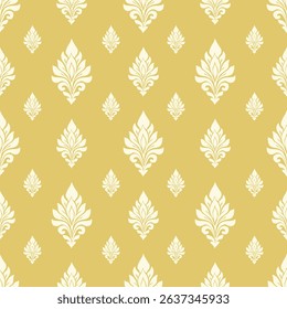 Elegant Damask Seamless Pattern on  Background
