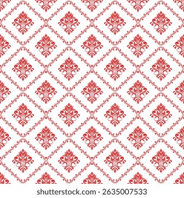 Elegante padrão sem emenda Damask. Design de vetor para papel de parede, tecido, marca, embalagem, convites, casamento, Decoração de casa Design	
