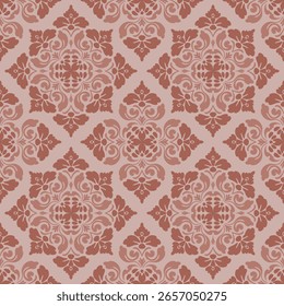 Elegant Damask Seamless Pattern. Vector design for Wallpaper, Fabric, Branding, Packaging, Invitations, Wedding, Home Decor Design