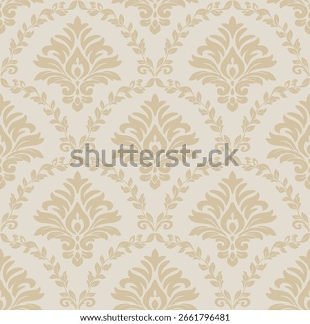 Elegant damask vector pattern with seamless damask vector background and classic damask vector design for wallpaper or textile use