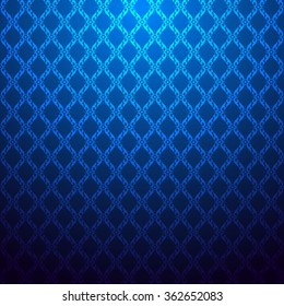 elegant damask vintage retro pattern blue light abstract background vector