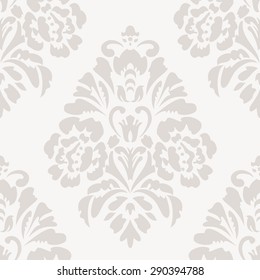 Elegant damask wallpaper. Vintage pattern. Seamless classic vector background.