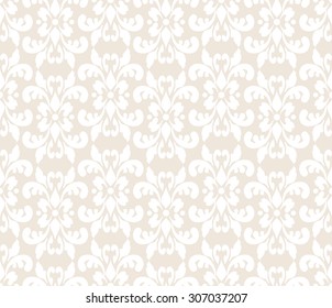 Elegant damask wallpaper. Vintage pattern. Seamless classic background.