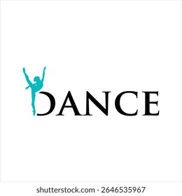 Elegante Dance Studio Logo Design com Ballerina Silhueta e Negrito Lettering Promove Graça e Movimento em Expressão Artística e Programas de Fitness Mostrando uma Estética Moderna