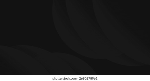 Elegant Dark Abstract Background with Gradient Curved Shapes