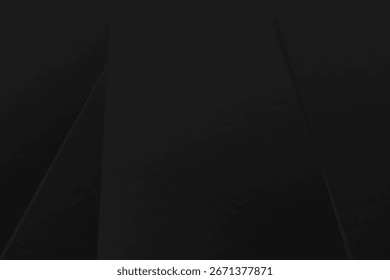 Fundo preto abstrato escuro elegante com formas diagonais geométricas. Design mínimo moderno, perfeito para apresentação de negócios, banner corporativo, modelo de site ou papel de parede de tecnologia.