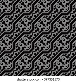 Elegant dark antique background image of geometry line royal kaleidoscope