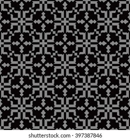 Elegant dark antique background image of mosaic kaleidoscope geometry