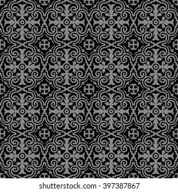 Elegant dark antique background image of royal spiral curve kaleidoscope