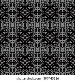 Elegant dark antique background image of spiral round cross kaleidoscope