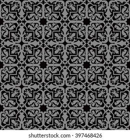 Elegant dark antique background image of star geometry kaleidoscope