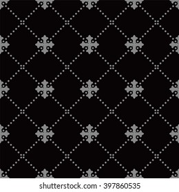 Elegant dark antique background image of dot line cross check