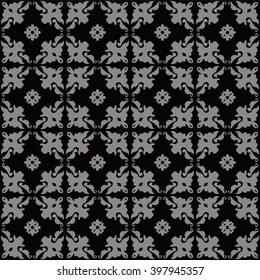 Elegant dark antique background image of flower kaleidoscope geometry