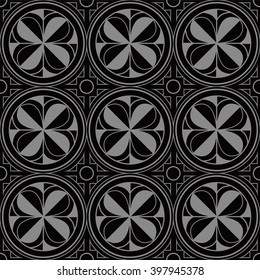 Elegant dark antique background image of round geometry cross