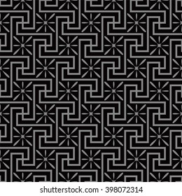 Elegant dark antique background image of spiral cross line geometry