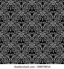 Elegant dark antique background image of flower leaf kaleidoscope