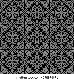Elegant dark antique background image of flower leaf vine cross