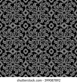 Elegant dark antique background image of feather spiral round cross flower