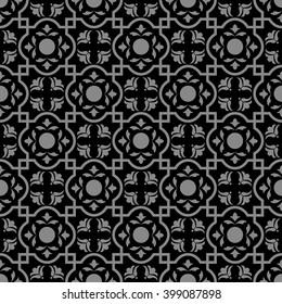 Elegant dark antique background image of square cross geometry flower