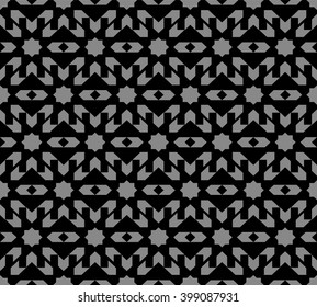 Elegant dark antique background image of star geometry kaleidoscope