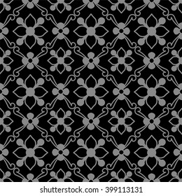 Elegant dark antique background image of outline flower leaf