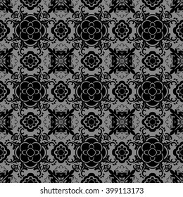Elegant dark antique background image of round flower kaleidoscope