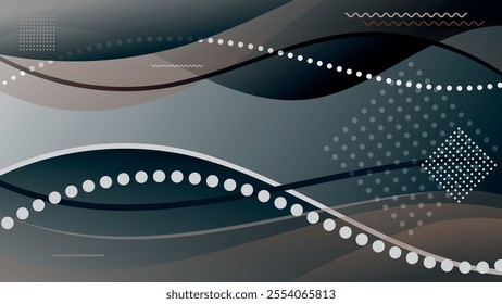 Elegant dark art wallpaper. A beautiful illustration for interior decoration, corporate designs, blogs, postcards, posters and your other projects. Vector. 