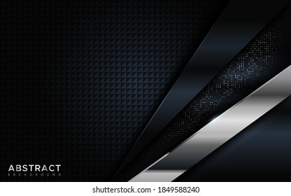 Elegant dark background and silver combination.