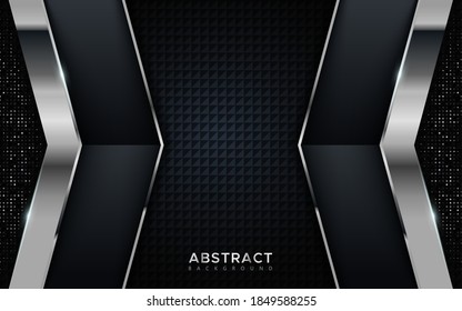 Elegant dark background and silver combination.