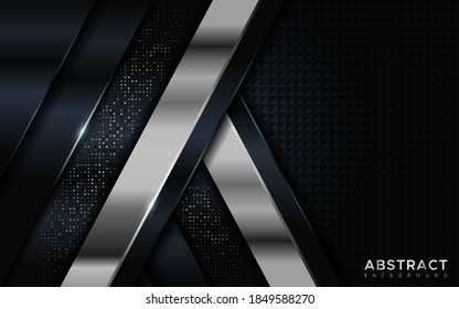 Elegant dark background and silver combination.