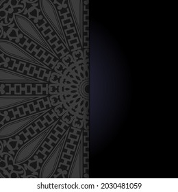 elegant dark black mandala design