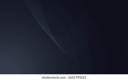 Elegant Dark Blue Background with Subtle Wavy Lines for Sophisticated Designs and Projects Creating a Modern and Serene Aesthetic for Web or Print Use