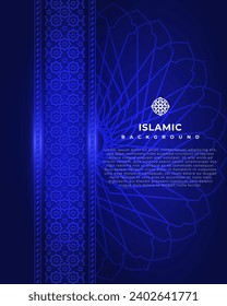 Elegant dark blue Islamic background