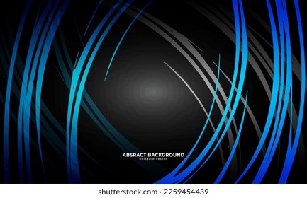 Elegant dark blue wave abstract vector background. Abstract blue wave gradient background vector.
