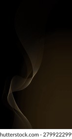 Elegant dark brown gradient background with flowing, wavy golden lines creating a sophisticated texture vector