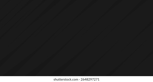 Elegant dark diagonal line background – Modern black background with subtle diagonal stripes and soft shadows