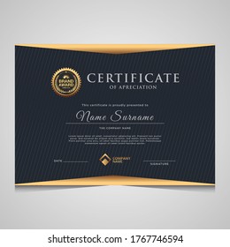 elegant dark gold diploma certificate template. Use for print, certificate, diploma, graduation