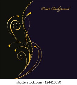 elegant dark and gold vector background