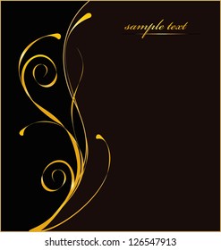 elegant dark and gold vector background
