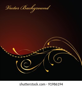 elegant dark and gold vector background